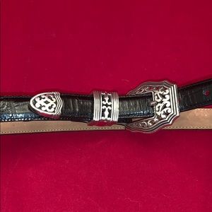 Brighton Croc Design Leather Belt M -30